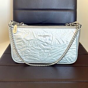 Karl lagerfeld silver crossbody/shoulder bag NWOT